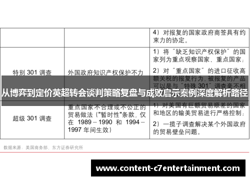 从博弈到定价英超转会谈判策略复盘与成败启示案例深度解析路径